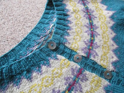 Fair Isle Yoke Cardigan