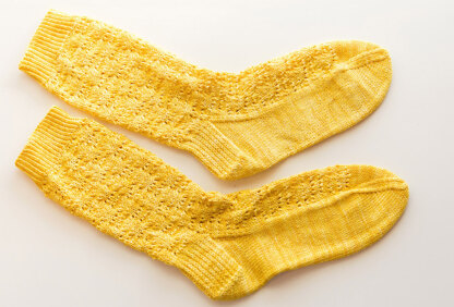 Prismatic Lace Top-Down Socks in SweetGeorgia Bulletproof Sock - Downloadable PDF