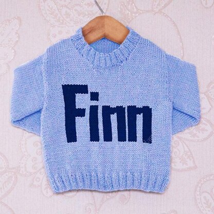 Intarsia - Finn Moniker Chart - Childrens Sweater