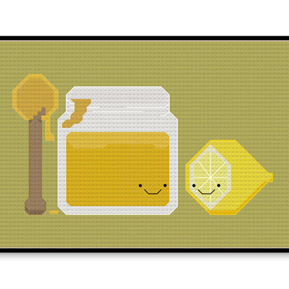 Lemon and Honey Kawaii - PDF Cross Stitch Pattern