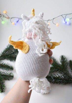 Pegasus with coffee amigurumi