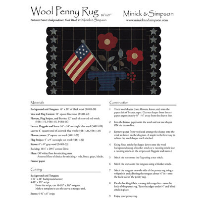 Moda Fabrics Wool Penny Rug Quilt - Downloadable PDF