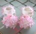 Hot Pink Sundae Bonnet and Shoes 0-6mths