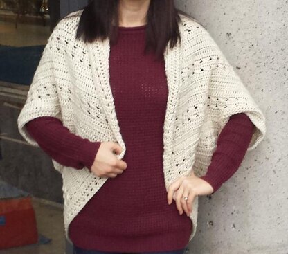 Easy Cable Crochet Shrug