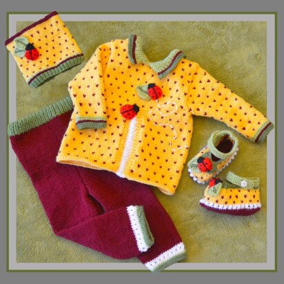 Passsion Fruit Ladybug baby set