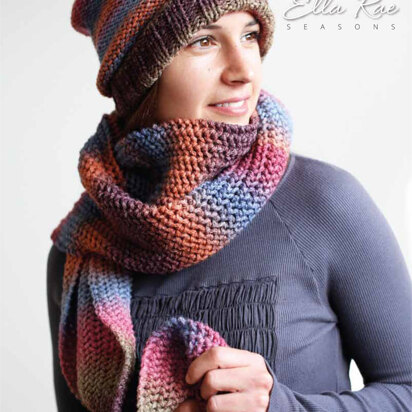 Beanie & Scarf Set in Ella Rae Seasons - ER15-03