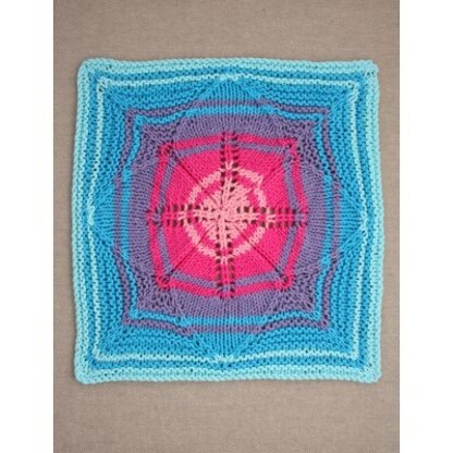 Knit Flower Dishcloth in Lily Sugar 'n Cream Solids - Downloadable PDF