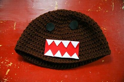 Crochet Domo Kun Beanie Hat Pattern