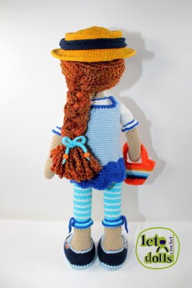 Crochet Doll Pattern, Amigurumi doll pattern, Large doll, 21"/53cm, Fay