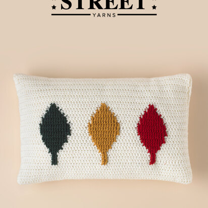 Falling Leaves Cushion Cover in Main Street Yarns Shiny + Soft - Downloadable PDF