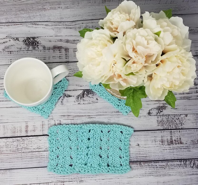 Knitted Coasters – Made by Lilian