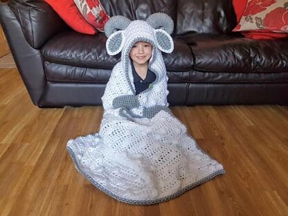 2in1 Ram Sheep Hooded Blanket Crochet Pattern