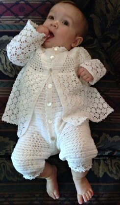 Baby Boy Lace Christening Outfit
