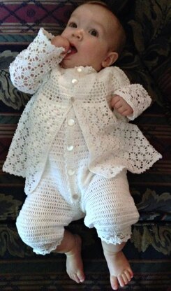 Crochet baby cheap christening dress