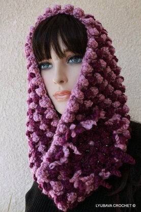 Chunky Cowl Scarf Lavender Shadow