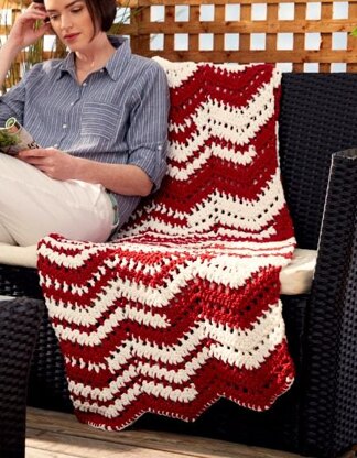 Ripples in the Sun Crochet Blanket in Bernat Maker Outdoor Stripes - Downloadable PDF