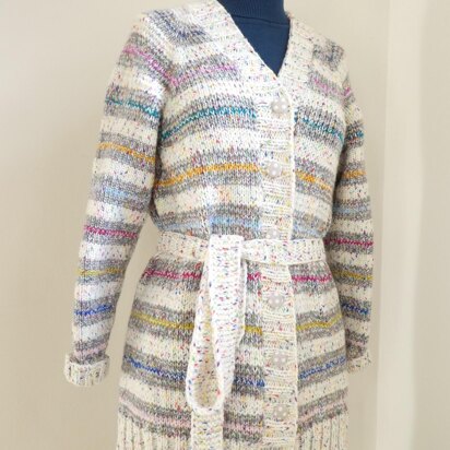 HarleQueen scrappy Raglan Cardigan - knitting pattern