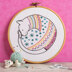 Hawthorn Handmade Cat Contemporary Printed Embroidery Kit - 13 x 15cm / 5.11 x 5.9in
