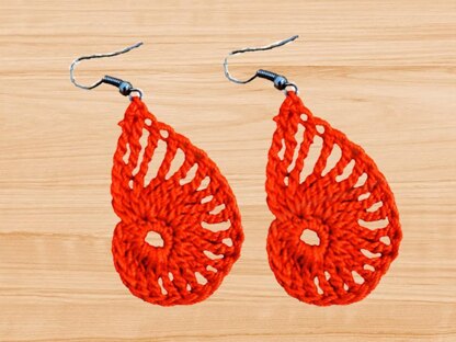 Crochet Orange earrings 2