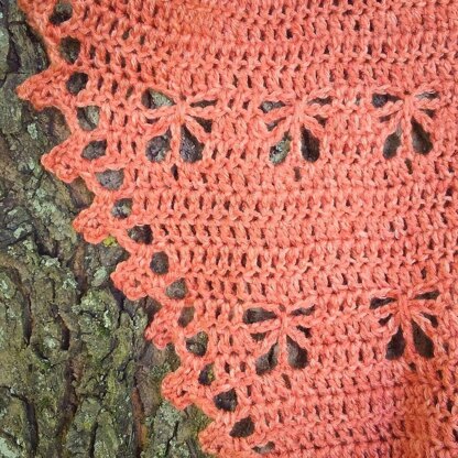 Butterfly Crescent Shawl