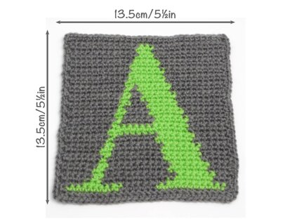 Colourwork alphabet squares