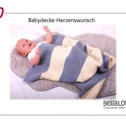 Strickanleitung Babydecke Herzenswunsch, 2 Größen, Anfängerfreundlich