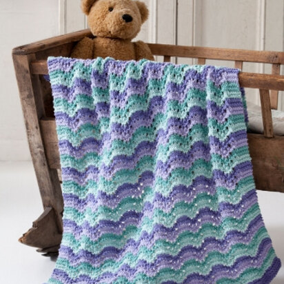 Little Girl Pink Baby Blanket in Caron Simply Soft - Downloadable PDF