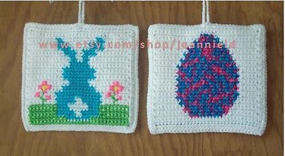 Easter Egg & Bunny Pot Holder