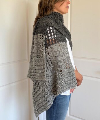 Checkerboard Wrap Shawl: Easy Crochet Shawl Pattern