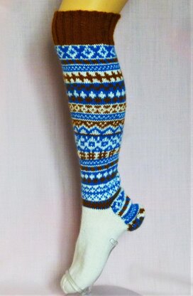 Fair isle knee high socks