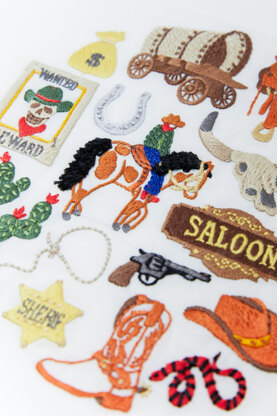 DMC Wild West Embroidery Pattern - PAT2056 - Downloadable PDF