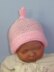 Baby Simple Garter StitchTopknot Beanie Hat