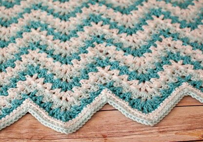 Gentle Ripple Baby Blanket and Hat