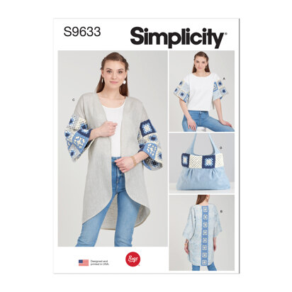 Simplicity Misses' Crochet and Sew Top, Jacket and Bag S9633 - Sewing Pattern