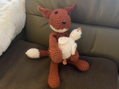 Fox with goose amigurumi