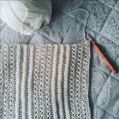 Openwork Knit-Look Blanket