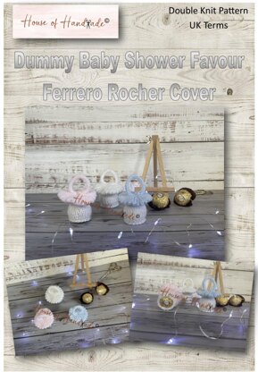 Dummy Baby Shower Ferrero Rocher Cover Favour Knitting Pattern