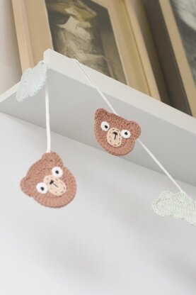 Crochet bear motif