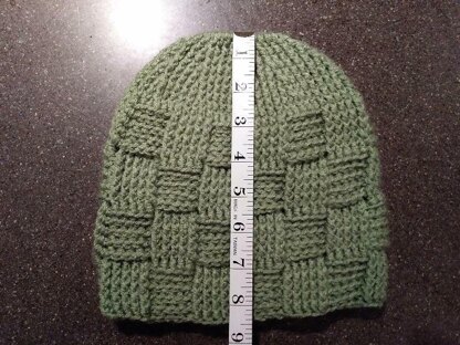 Basket Weave Ponytail Beanie