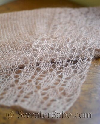 #148 Blushing Lace Shawl Scarf