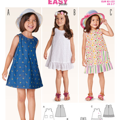 Burda Girls Dresses Sewing Pattern