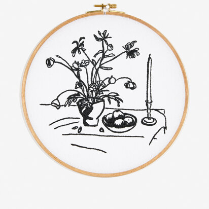 DMC Wilting Vase Still Life Embroidery Pattern - PAT2008 - Downloadable PDF