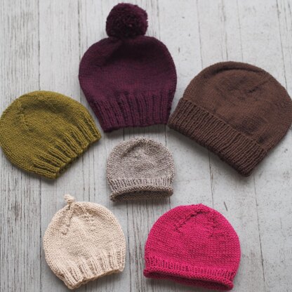 Basic Beginner Hats for the Family