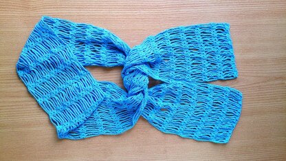 Blue lace scarf