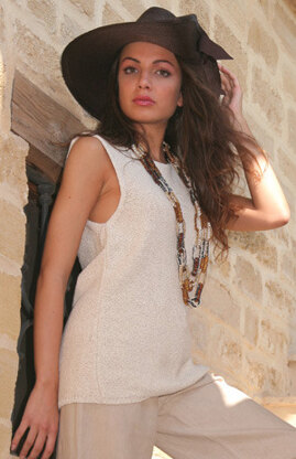 Gretel Vest Top in Adriafil Sol Levante