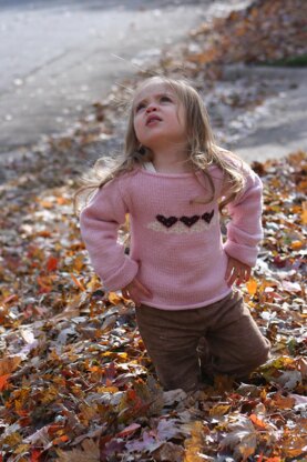 Pink Heart Baby Sweater