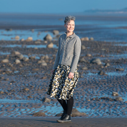 Jetty Cardigan in The Fibre Co. Cumbria Fingering - Downloadable PDF