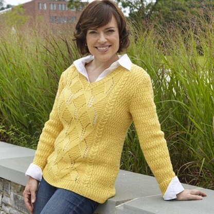 665 Thatch Pullover - Sweater Knitting Pattern for Women in Valley Yarns Colrain