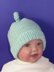 Baby Garter Stitch Topknot Beanie Hat