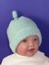 Baby Garter Stitch Topknot Beanie Hat